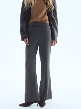 H&M grey bootcut flare bottom trousers